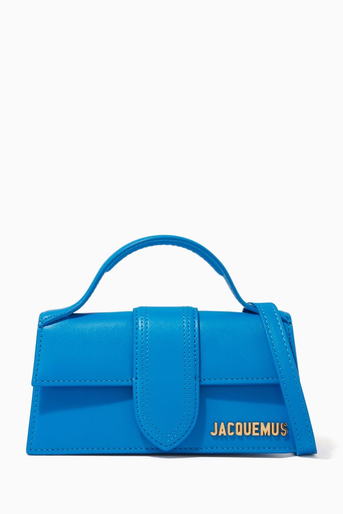 

Le Bambino Mini Tote Bag in Smooth Leather, Blue
