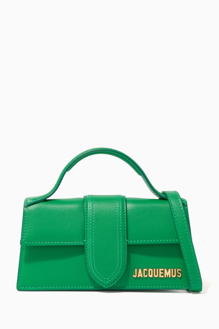 

Le Bambino Mini Tote Bag in Smooth Leather, Green