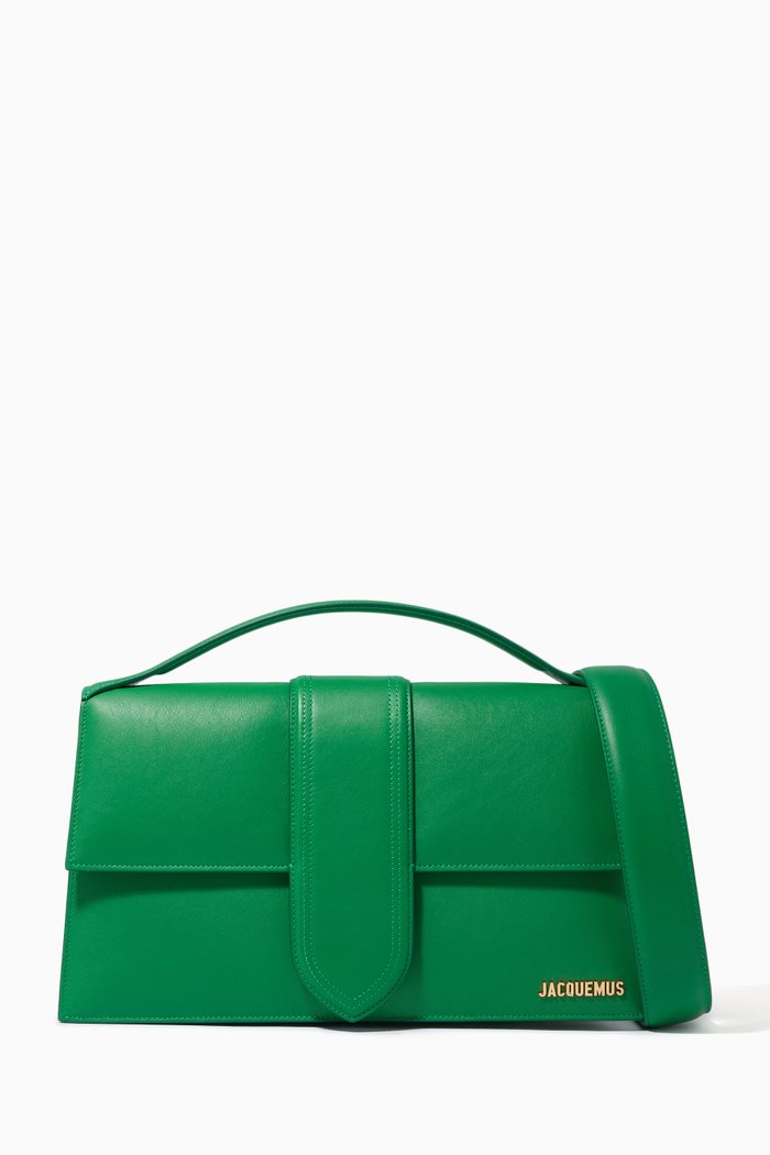 

Le Bambinou Large Bag in Calf Leather, Green