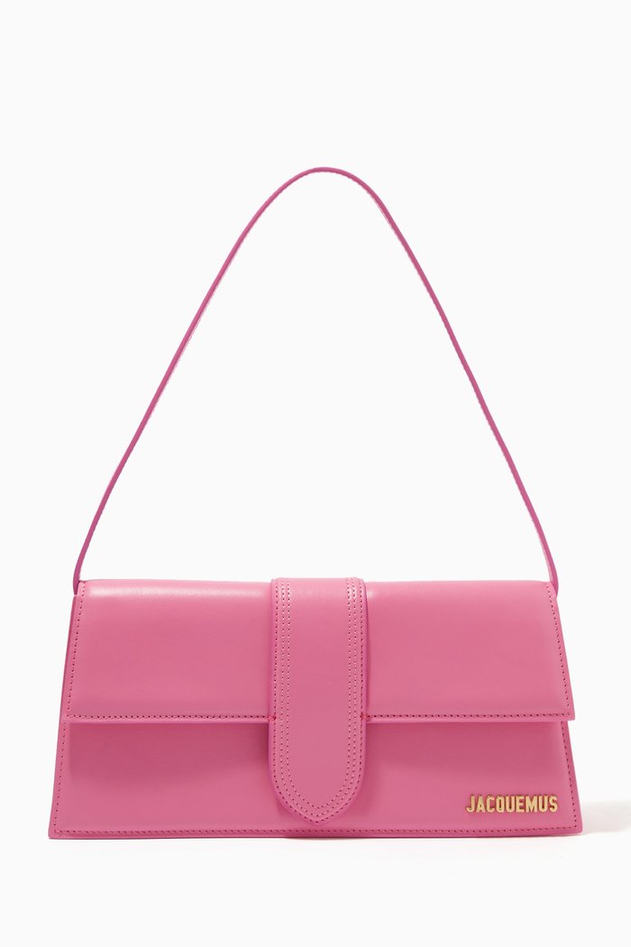 

Le Bambino Long Shoulder Bag in Smooth Leather, Pink