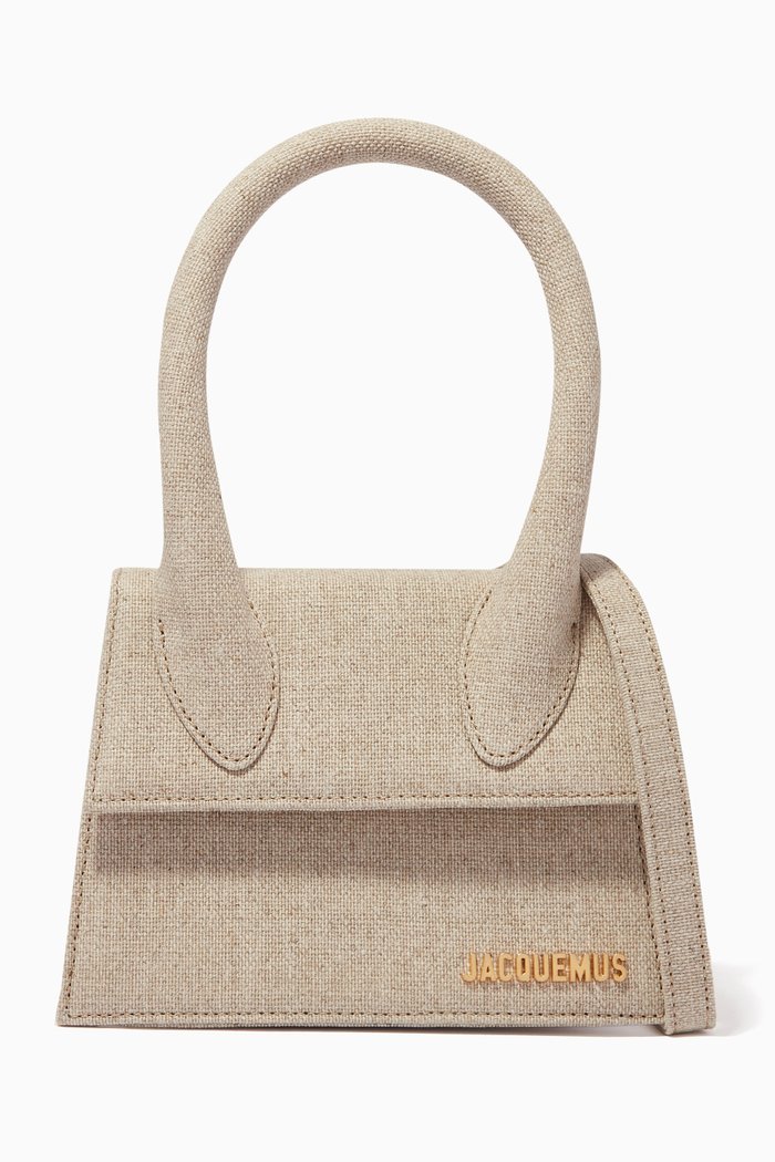 

Le Chiquito Moyen Bag in Linen, Neutral