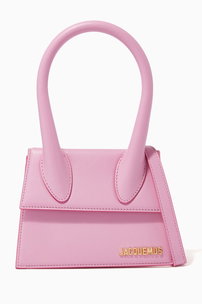 

Le Chiquito Moyen Bag in Leather, Pink
