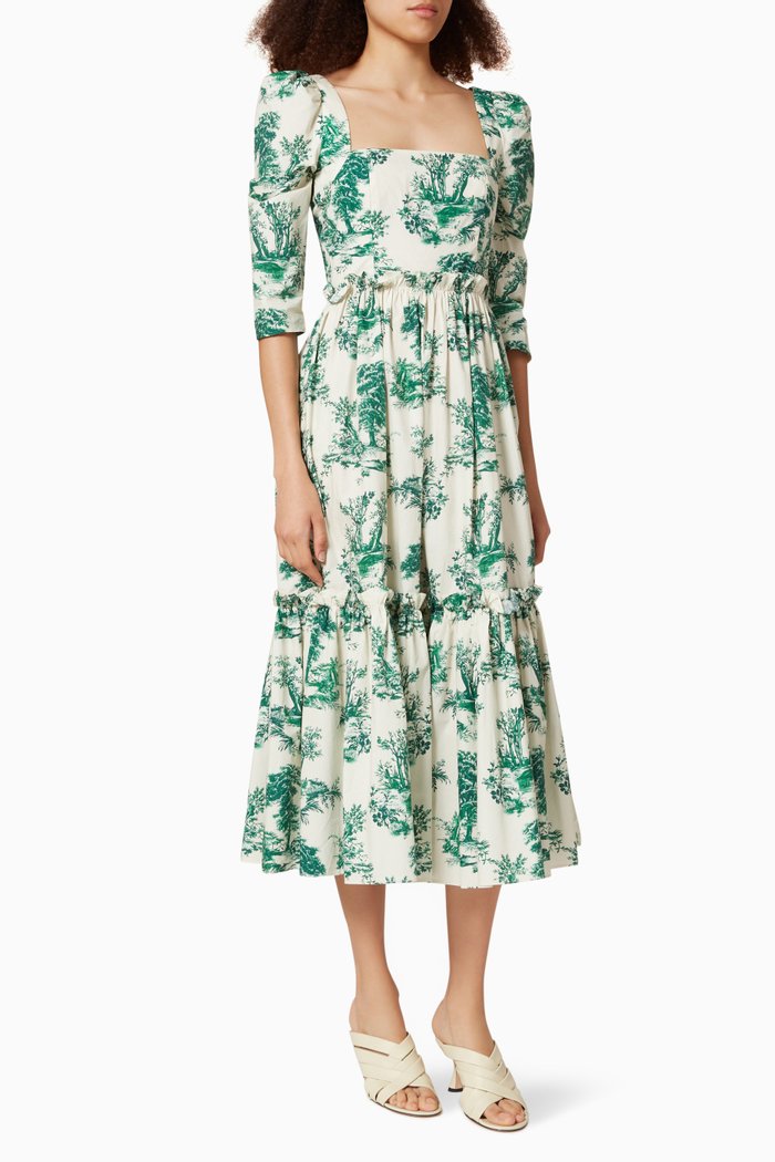 

Blue Hill Dress in Poplin, Green