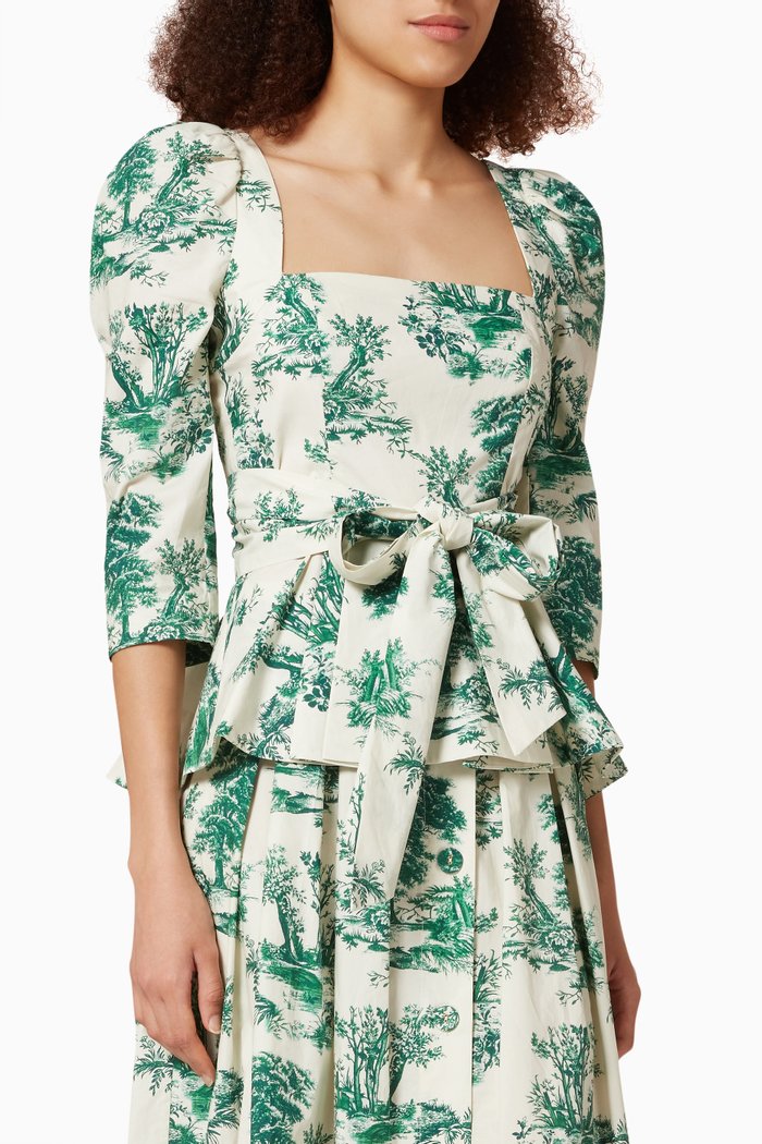 

Lauren Top in Cotton, Green