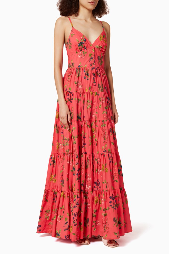 Nathali Dress in Cotton, Orange