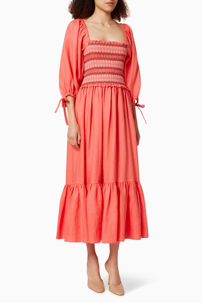

Jazzy Dress in Cotton, Orange