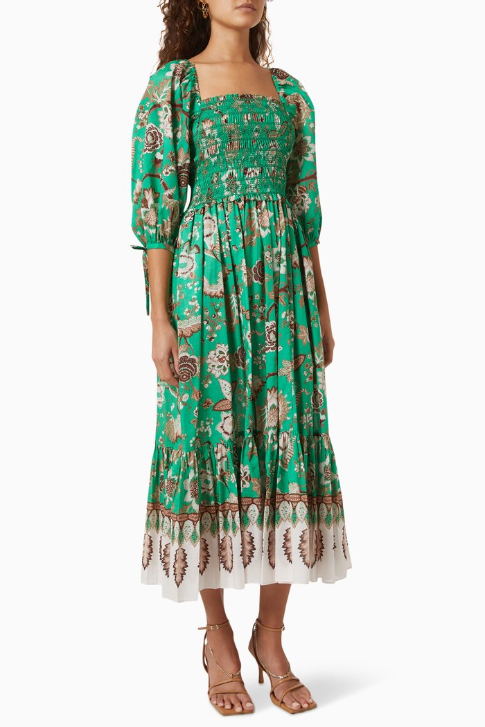 

Jazzy Dress in Cotton, Green