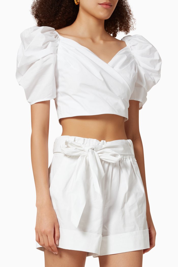 

Sara Top in Cotton, White