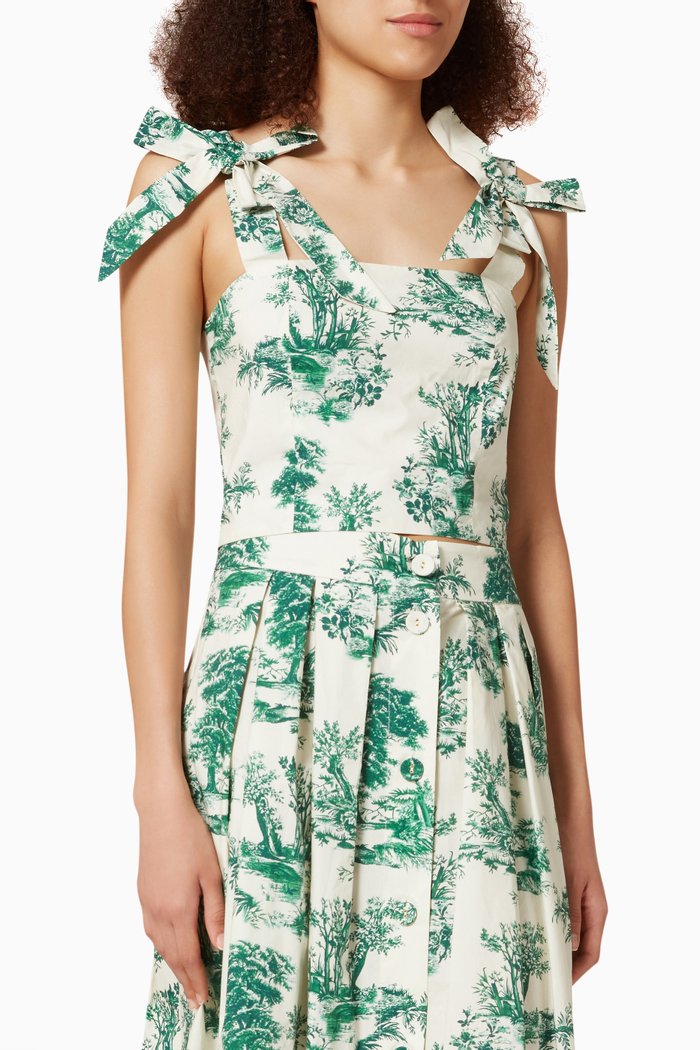 

Helena Top in Cotton, Green