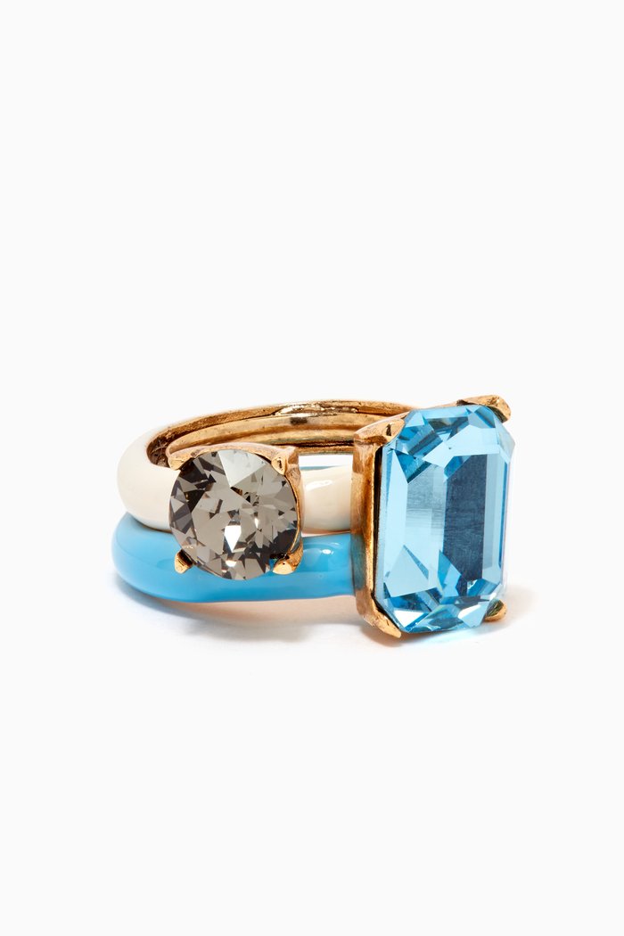 

Stone Ring Set, Blue