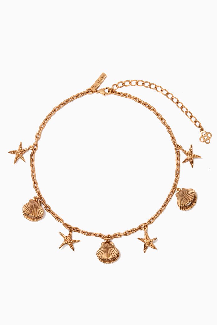 

Shell & Star Pearl Charm Chain Bracelet, Gold