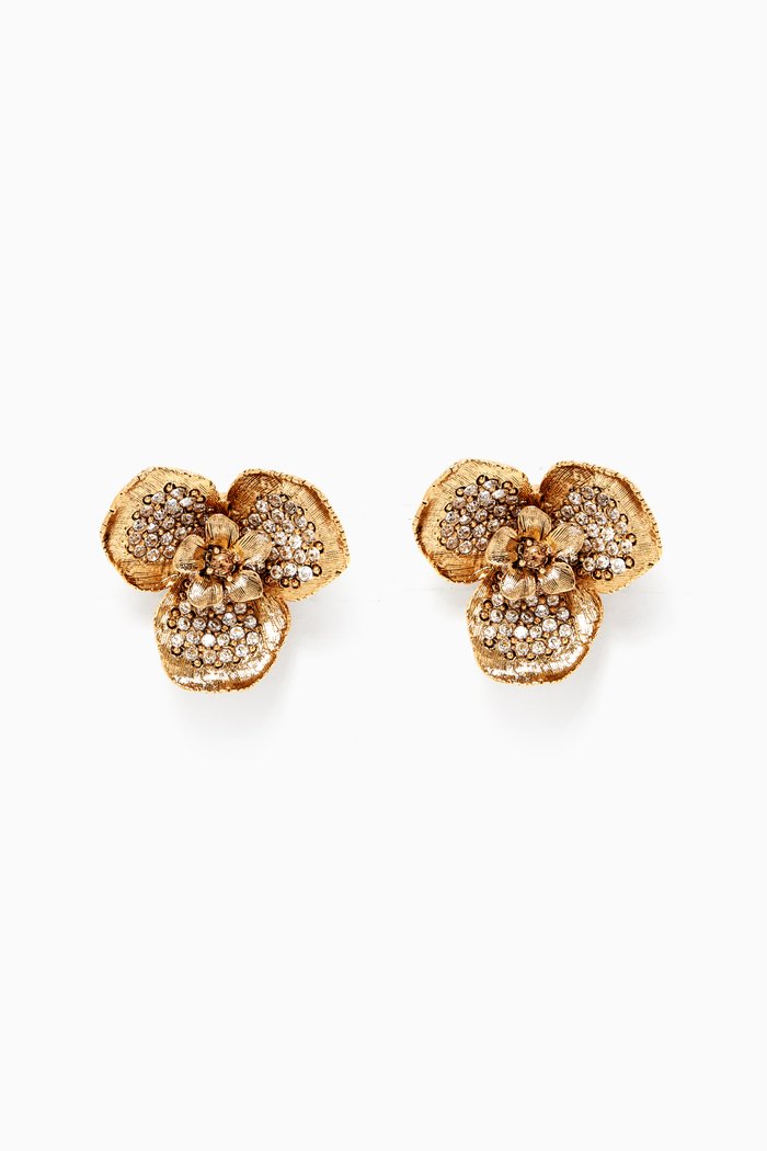 

Flora Botanica Crystal Earrings, Silver