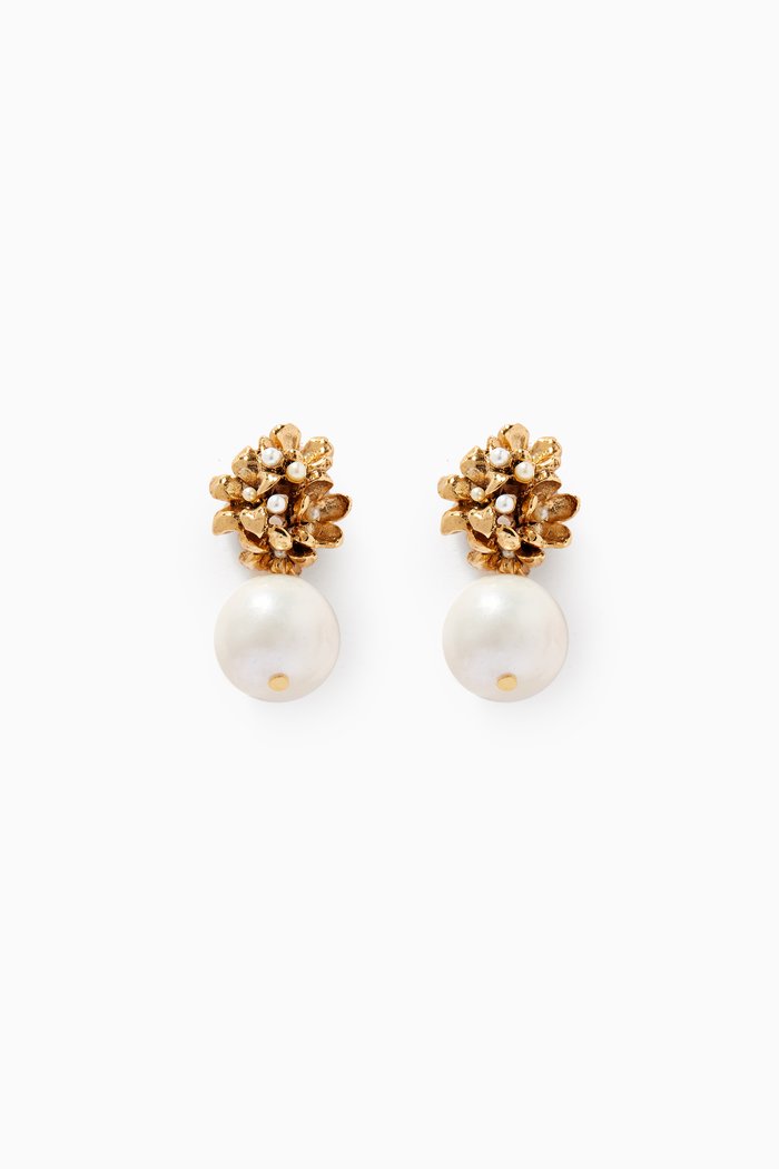 

Pearl Drop Earrings, White