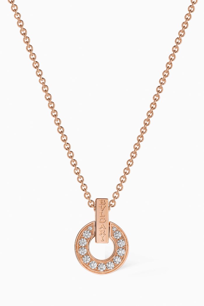 BVLGARI BVLGARI Diamond Necklace in 18kt Rose Gold