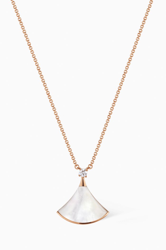

Divas' Dream Diamond Necklace in 18kt Rose Gold & Mother of Pearl