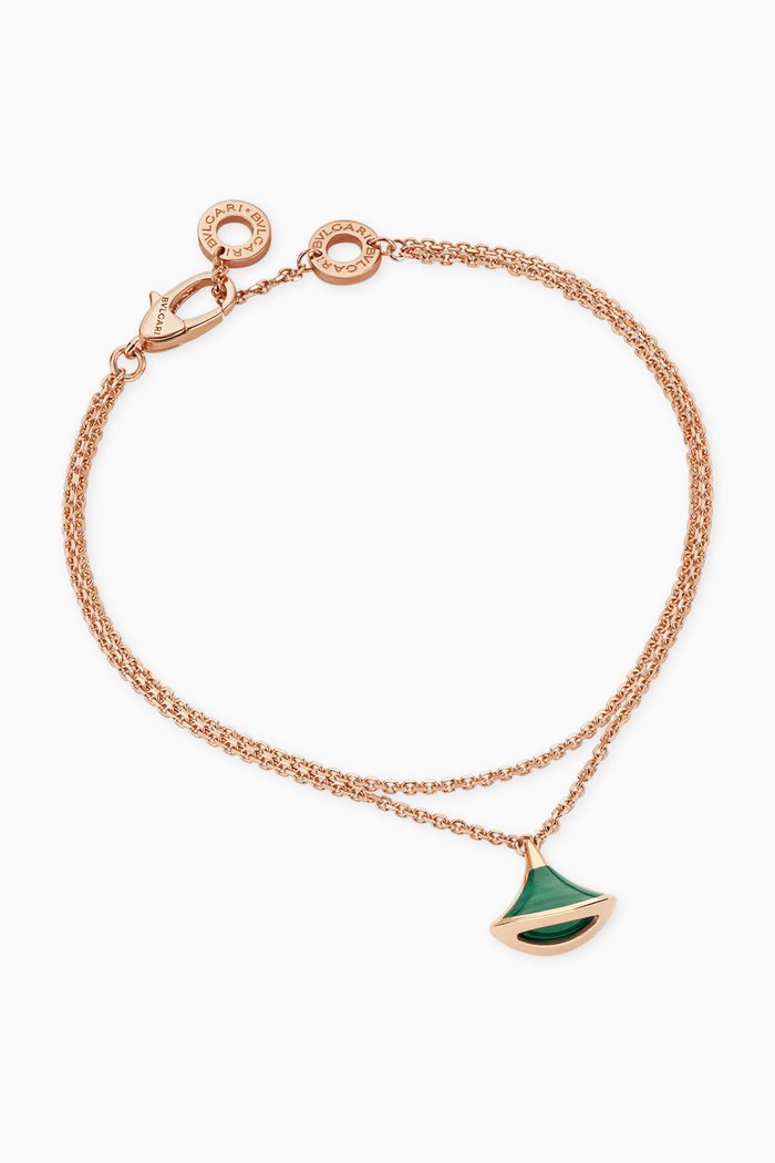 

Divas' Dream Diamond Bracelet in 18kt Rose Gold & Malachite
