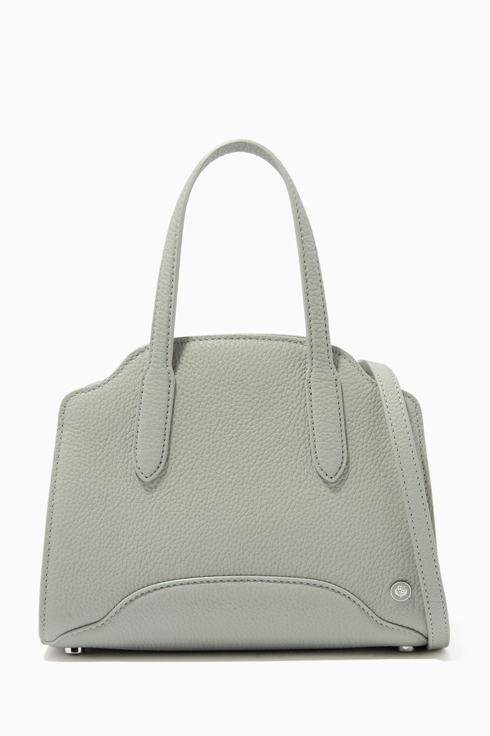 

Sesia Micro Tote Bag in Calfskin, Grey