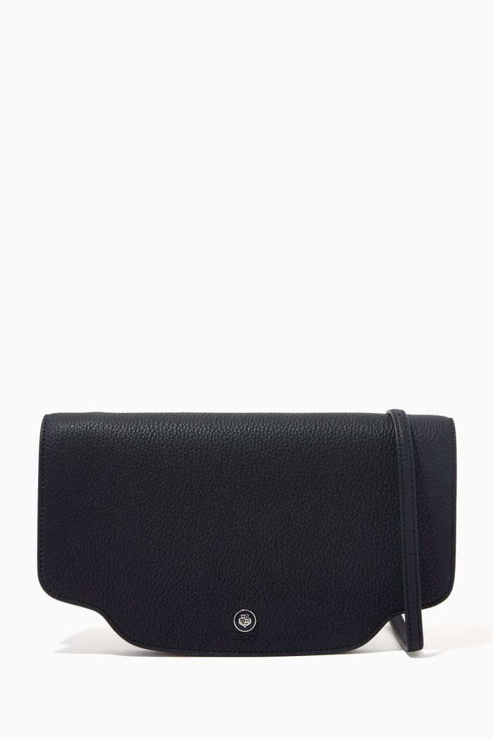 

Sesia Clutch Crossbody Bag in Calfskin, Blue