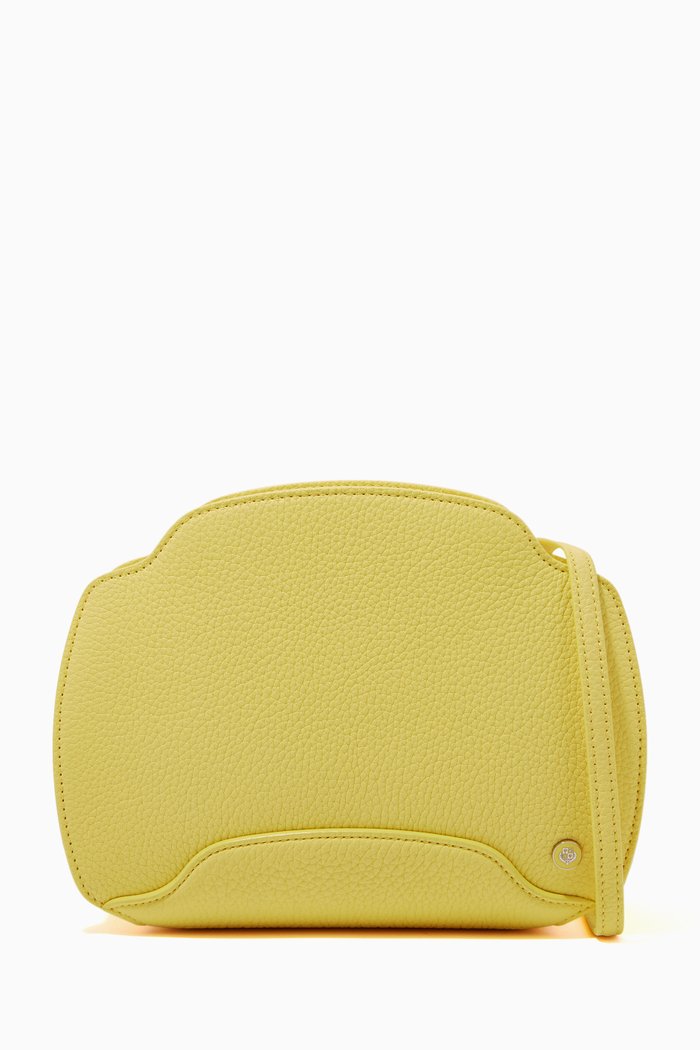 

Sesia Crossbody Bag in Soft Calfskin, Yellow