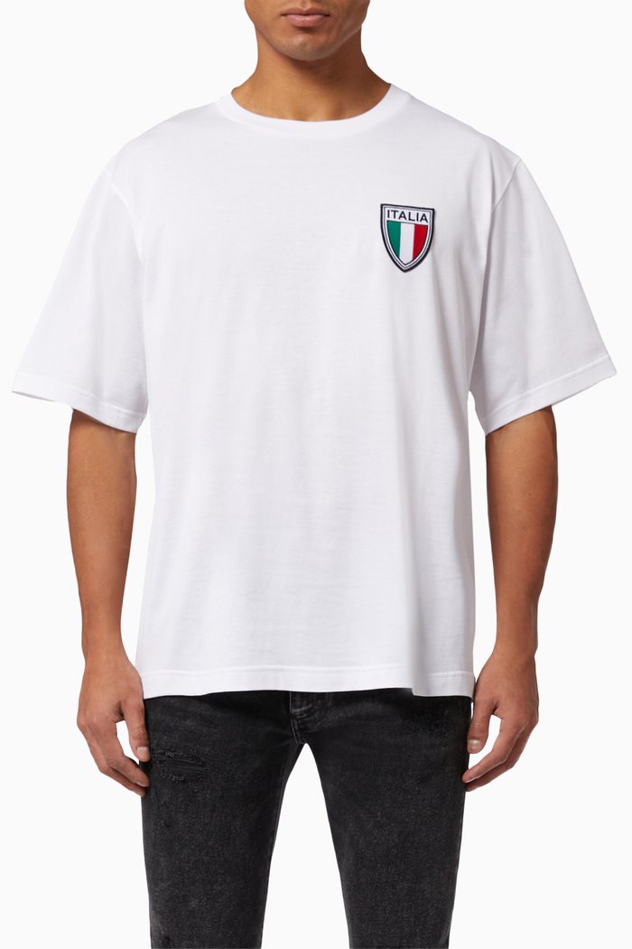 DG Italia T-Shirt in Cotton Jersey, White