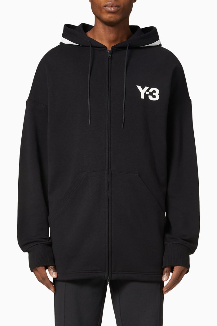 

CH1 Full Zip Hoodie in Cotton Terry, Black