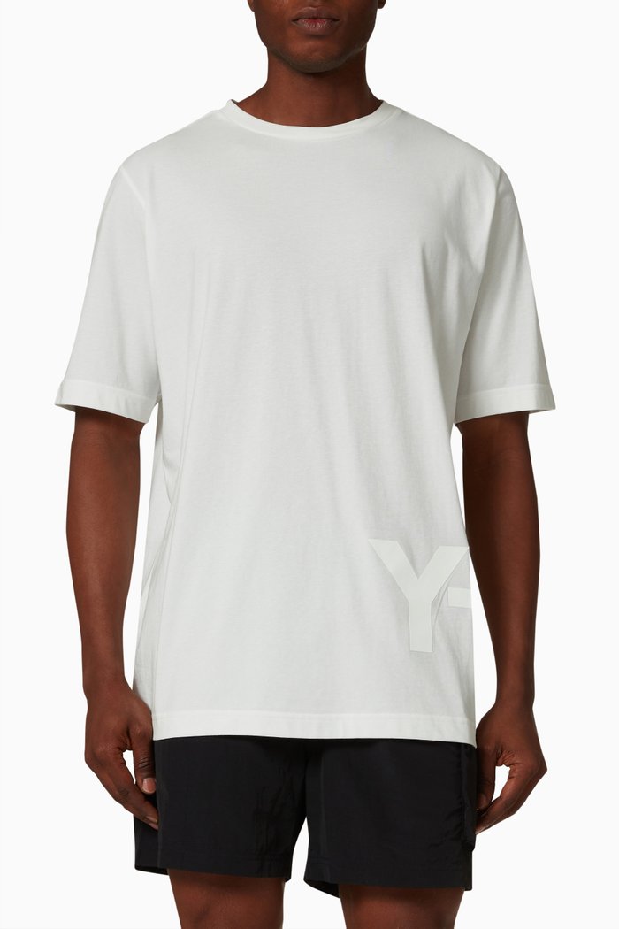 

Tonal Logo T-shirt in Cotton Jersey, White