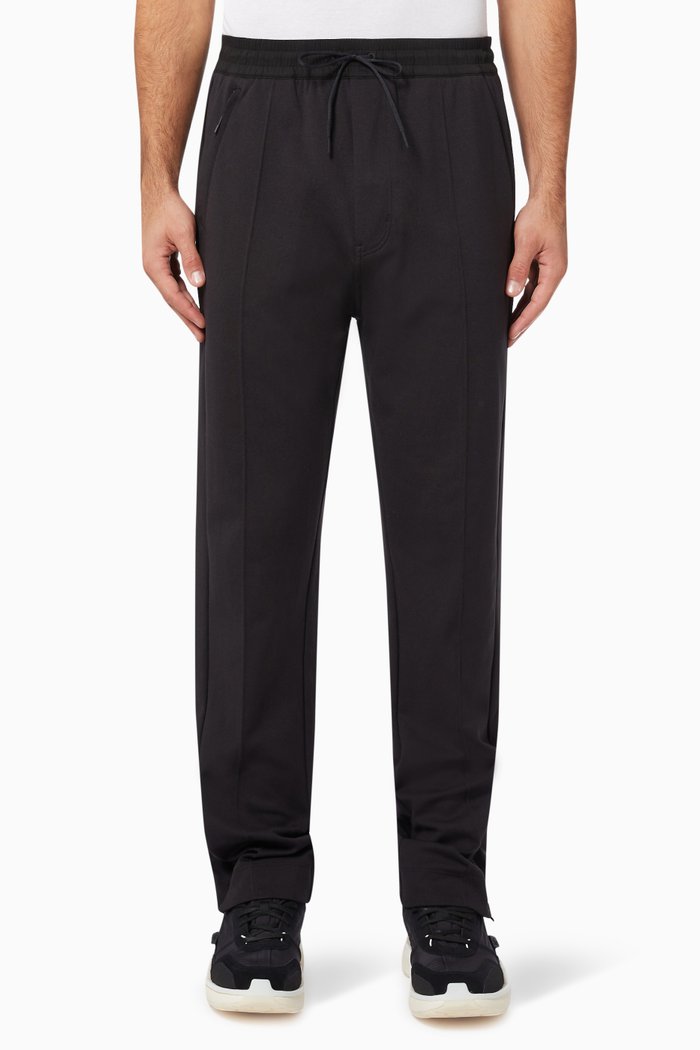

Straight Leg Trousers in Nylon, Black