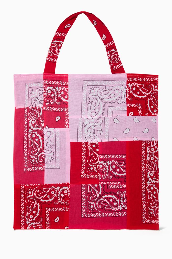 

Bandana Beach Bag in Bandana Print Cotton, Multicolour