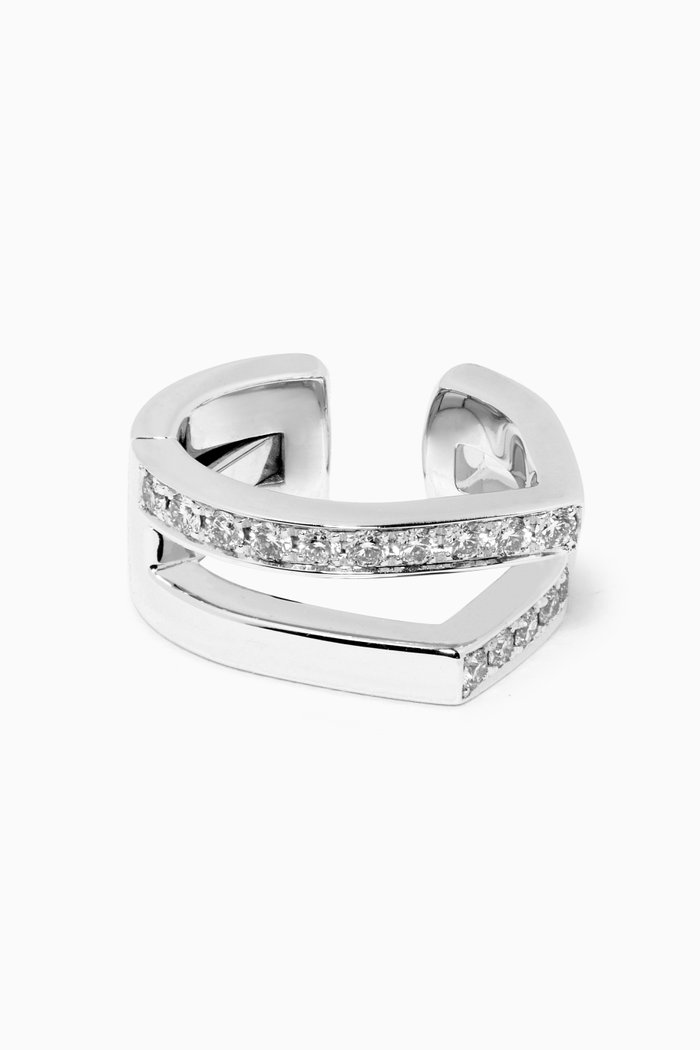 

Antifer Single Earcuff with Diamonds in 18kt White Gold