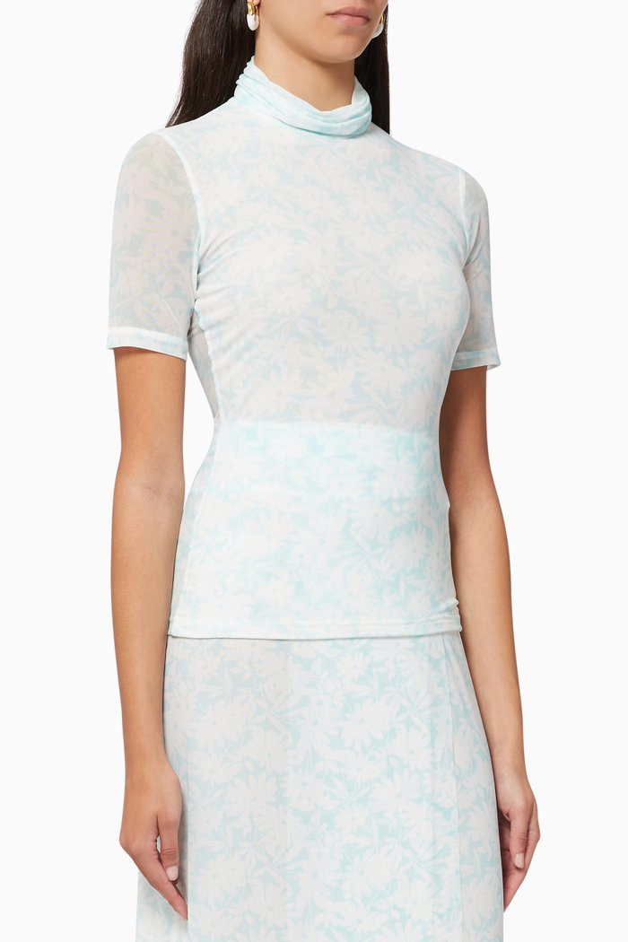 

Messina Top in Nylon, Blue