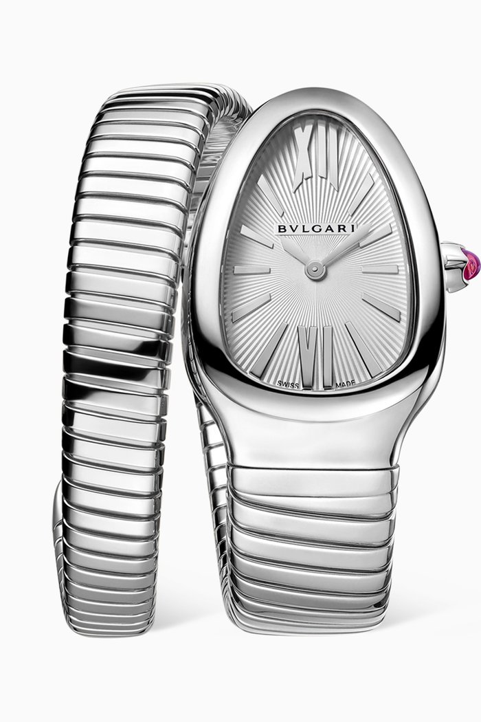 

Serpenti Tubogas Watch in Stainless Steel, Metallic