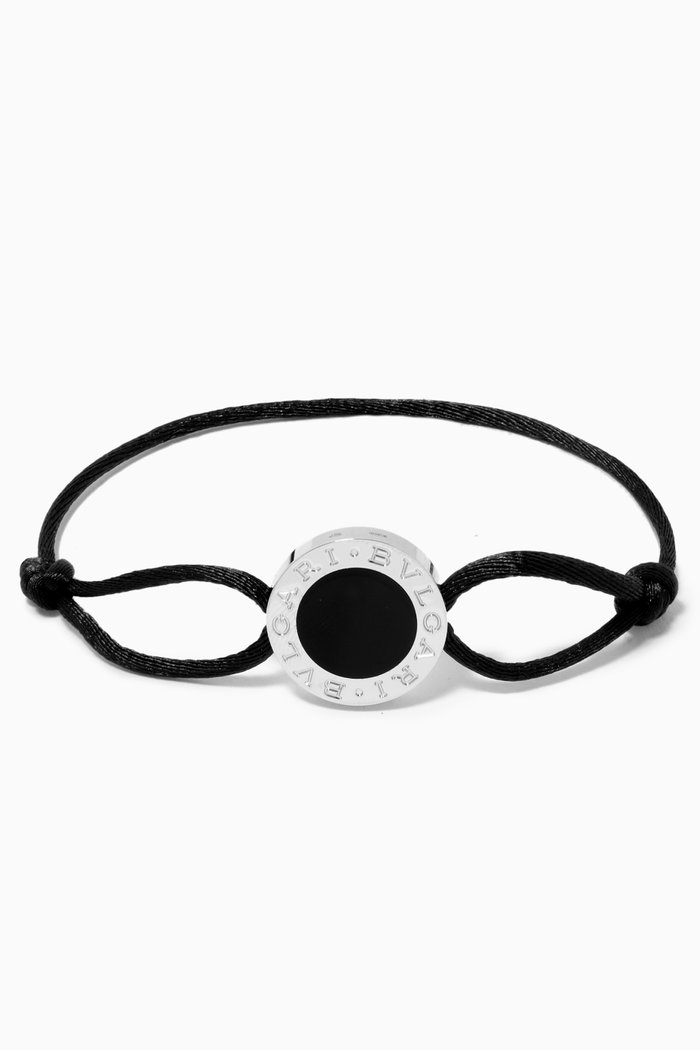 

BVLGARI BVLGARI Enamel Bracelet in Sterling Silver, Black