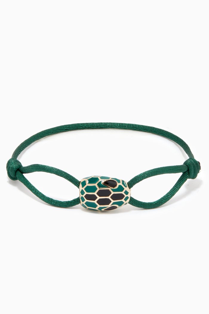 

Serpenti Forever Bracelet in Cotton, Green