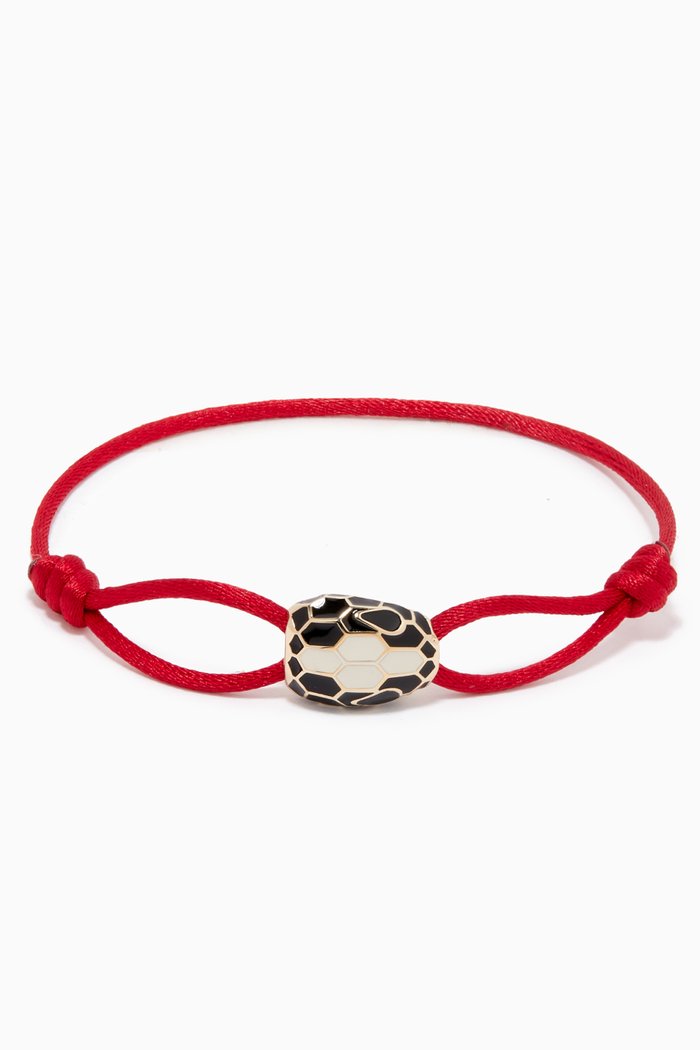 

Serpenti Forever Bracelet in Cotton, Red