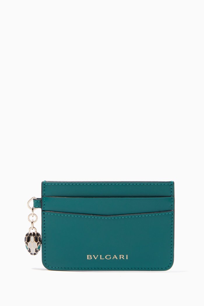 

Serpenti Forever Cardholder in Calfskin, Green