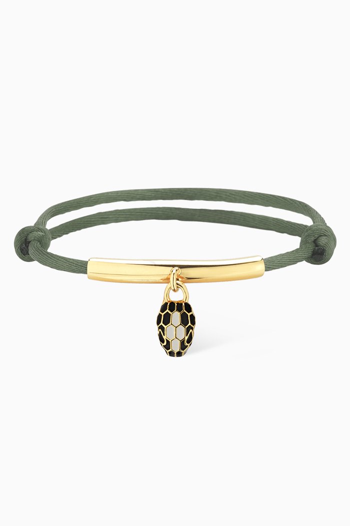 

Serpenti Forever Bracelet in Cotton, Green