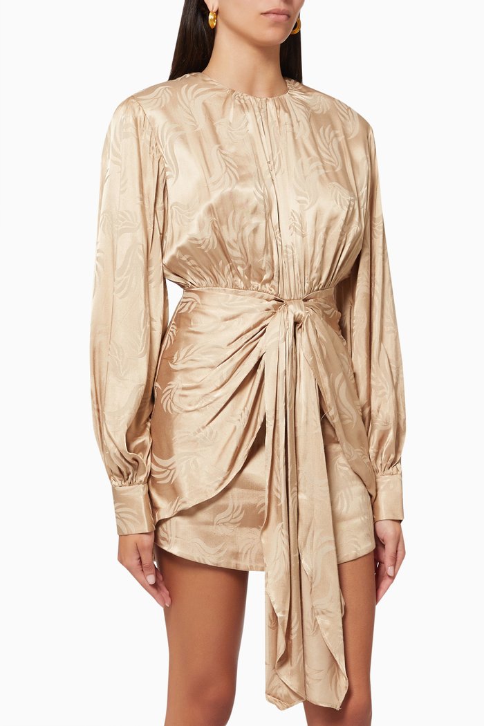 Lila Dress in Viscose, Rose gold