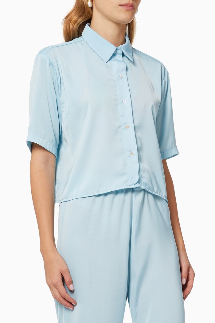 

Koa Top in Satin, Blue