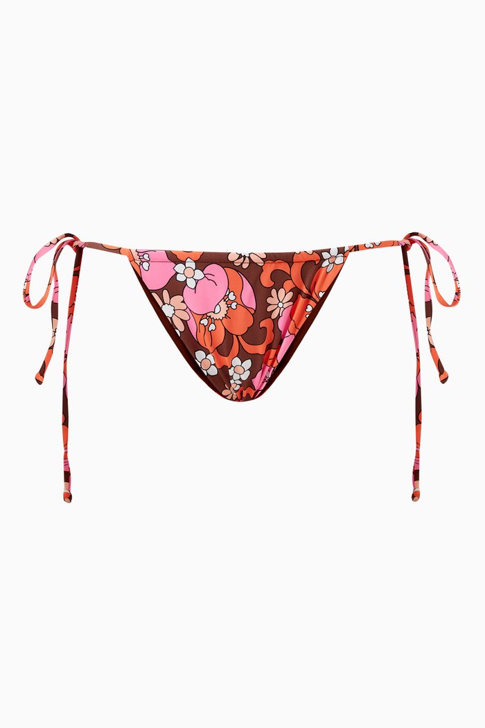 

Tia String Bikini Bottom in Nylon, Red