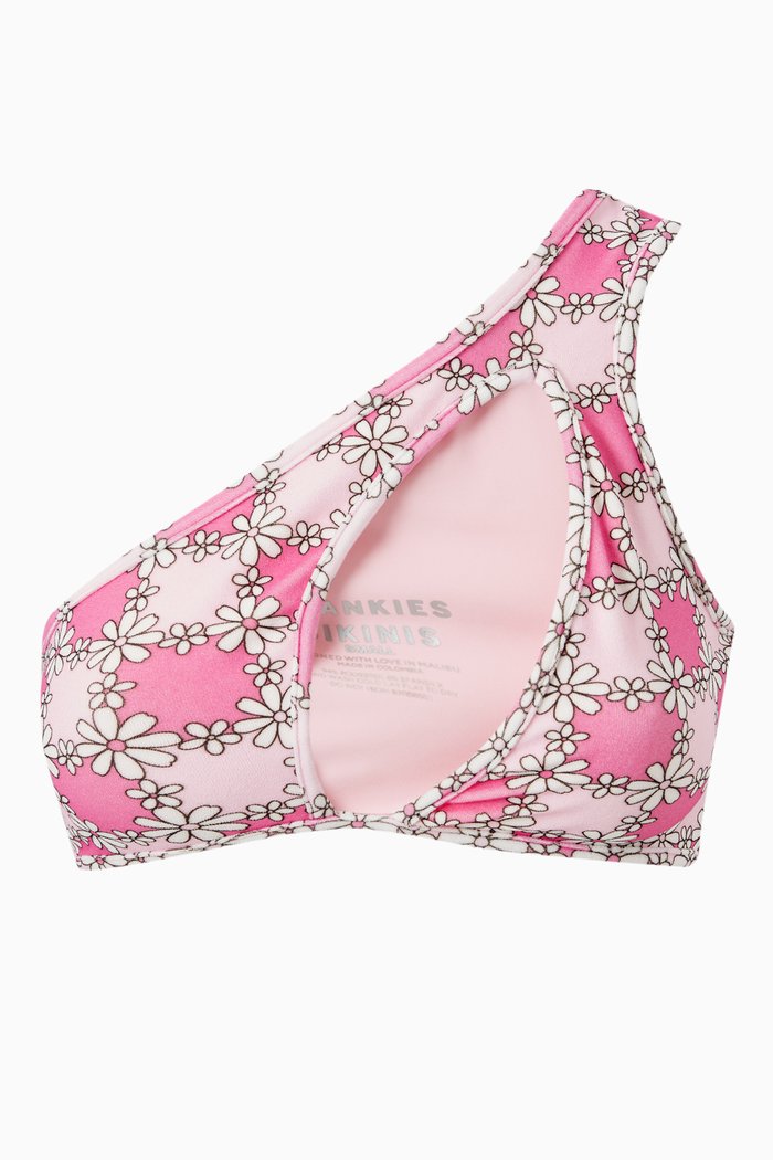 

Syd Terry One Shoulder Bikini Top in Terry, Pink