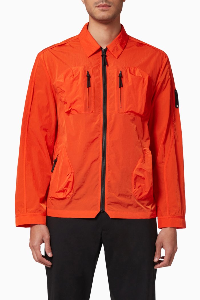 

Branding Overshirt in Recycled Nylon, Orange