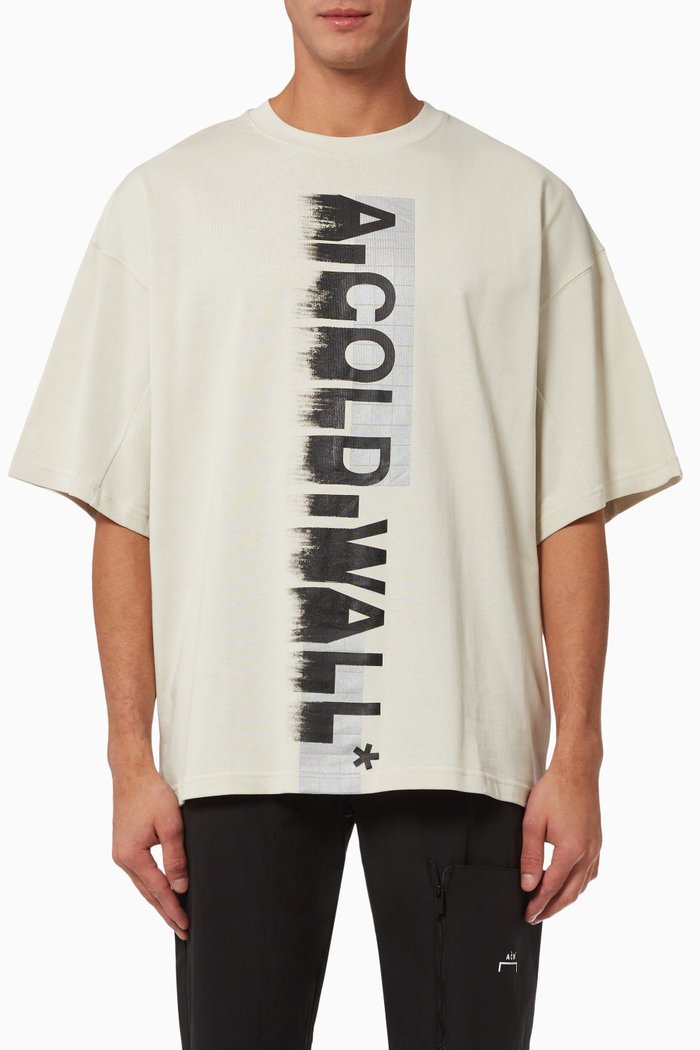 

Blurred Logo T-Shirt in Cotton, Neutral