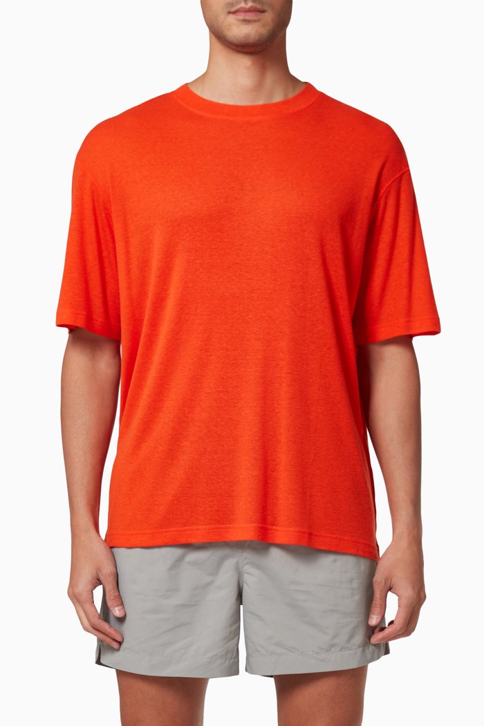 

Artisan T-shirt in Tencel & Wool Blend, Brown