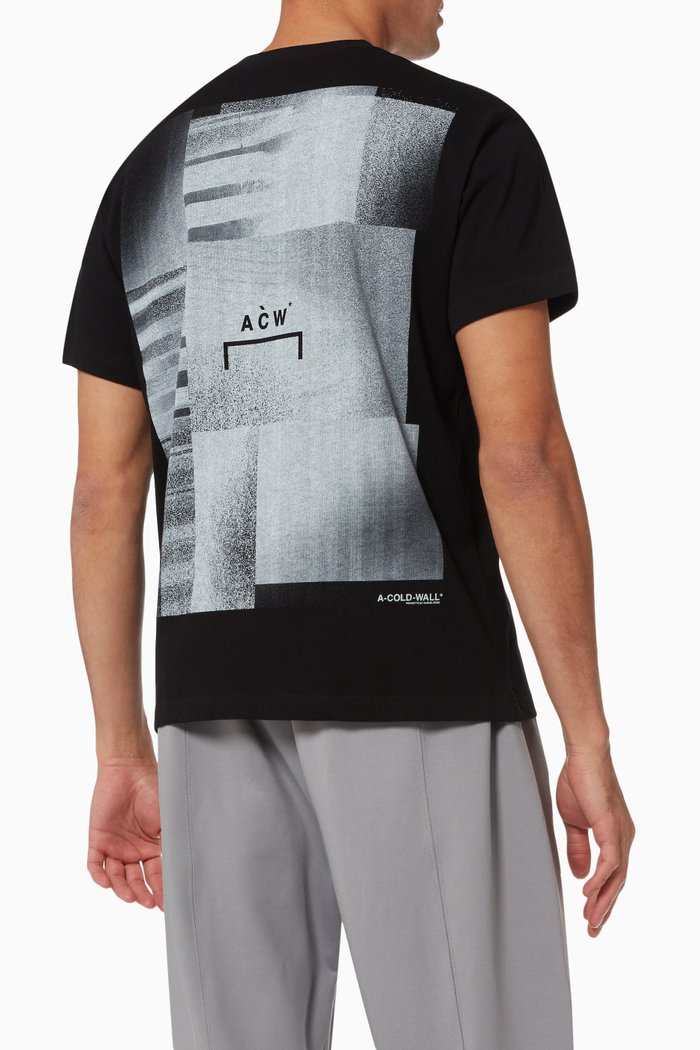 

Graphic Print T-shirt in Cotton, Black