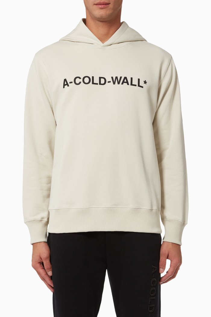 

Letter Logo Hoodie in Cotton, Neutral