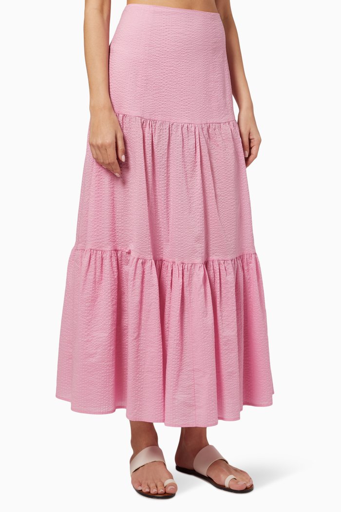 

Palm Desert Skirt in Crinkle Cotton, Pink