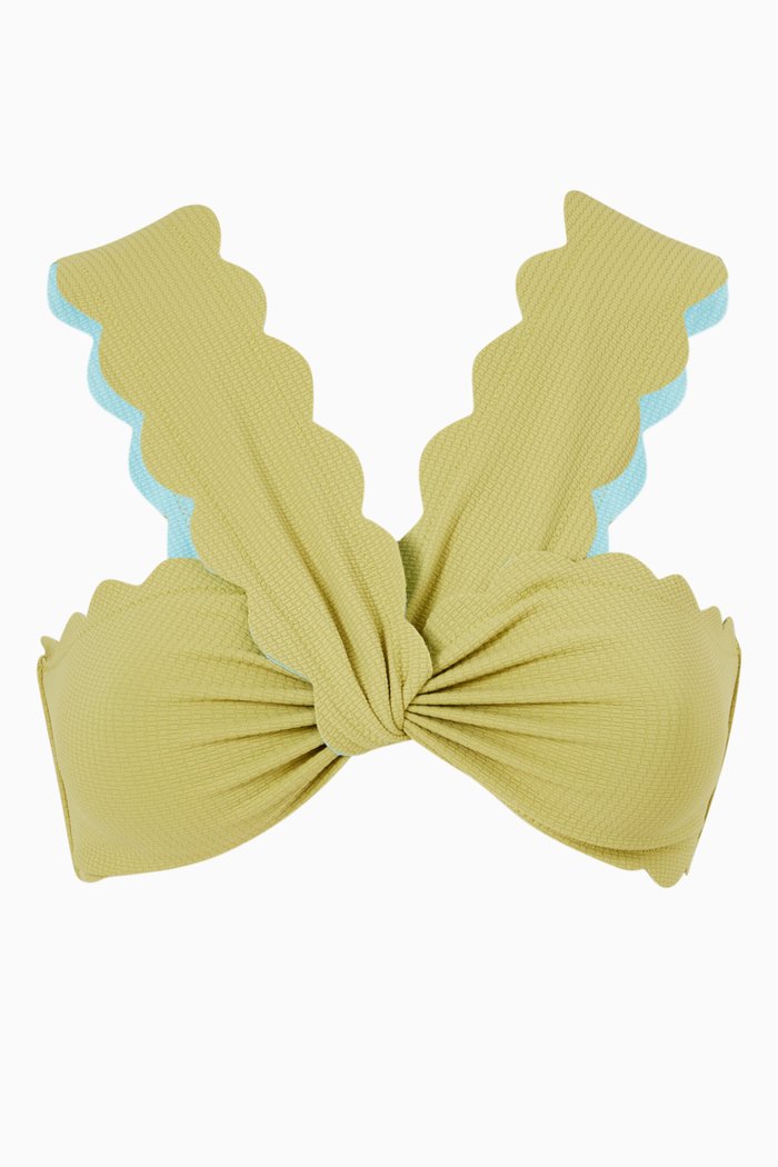

East River Bikini Top in Stretch Nylon, Green