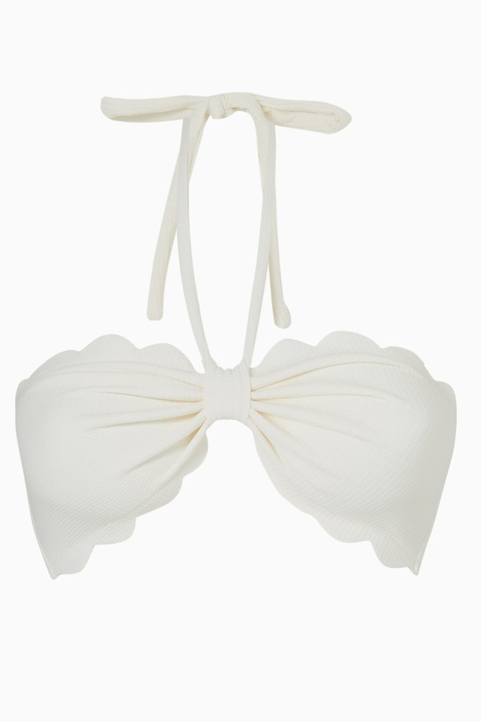 

Chesapeake Bikini Top in Textured Nylon, White