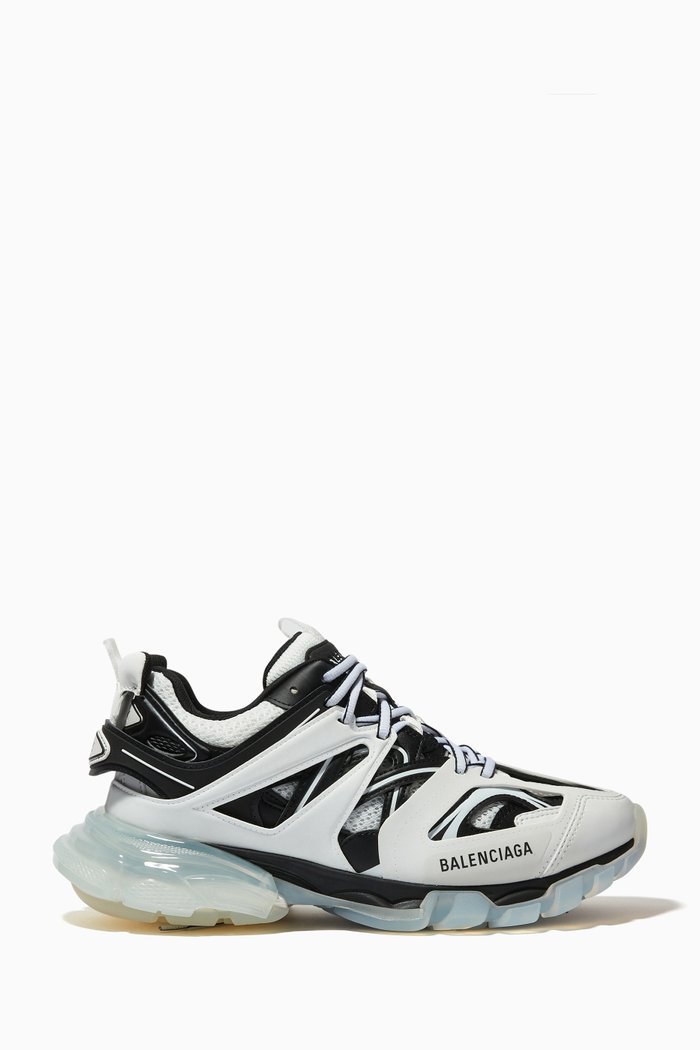 

Track Sneakers in Mesh & Nylon, White