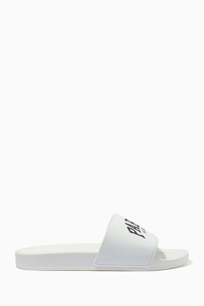 Cities Paris Pool Slides in Rubber, White